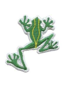 1PC Climbing Green Frog Patch Coqui Aesthetic Animal Embroidered Iron On - Multicolor - View 7
