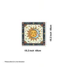 1pc Tablecover Elegant Sun And Moon Mandala Talobu Altar Cloth Starry Sky Table Cloth Witchcraft Astrology Black Oracle Mat Taro