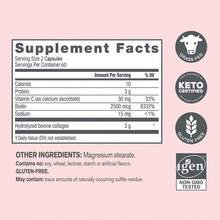 Fórmula de colágeno con vitamina C y biotina: apoyo para el cabello, las uñas y las articulaciones de hombres y mujeres - 120 cápsulas - 1 botella - Ver 2