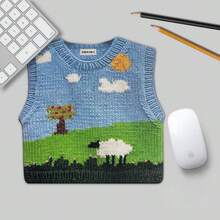 Cute Printed Sweater Design Mouse Pad, Rubber Material, Non-Slip, Portable, High Aesthetic For Office, Dorm, Student, Home Use - INS Style Desk Mat Desk Accessories Office Supplies Office Desk Accessories Mousepad Mouse Pad For Desk - Multicolor - View 6