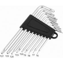 9 Piezas en Forma de L Llave Hexagonal Torx T6 T7 T8 T9 T10 T15 T20 T25 T27 Llave Estrella Llave L Tipo Llaves Llave Universal para Bicicleta Coche Electrodomésticos Herramienta de Reparación Kits - 1 - Ver 3