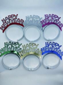 شريط رأس لحفلة رأس السنة الجديدة 2026، شريط رأس للصور التذكارية، مشبك شعر مزين بالبودرة الذهبية