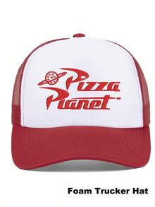 1pc, Unisex,Pizza Planet Embroidered Baseball Hat,Baseball Cap Versatile Stylish Dad Hat Outdoor Adjustable Sun Protection Sports Hats Father's Day For Women Men - A - View 10
