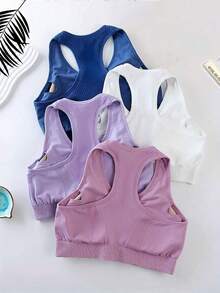 KIT até 4 Pçs TOP ESPORTIVO ACADEMIA FITNESS Corrida Treino Yoga Bojo Removível Top Sutiã Sutien Sport Dia Dia - Multicolorido - Visão 9