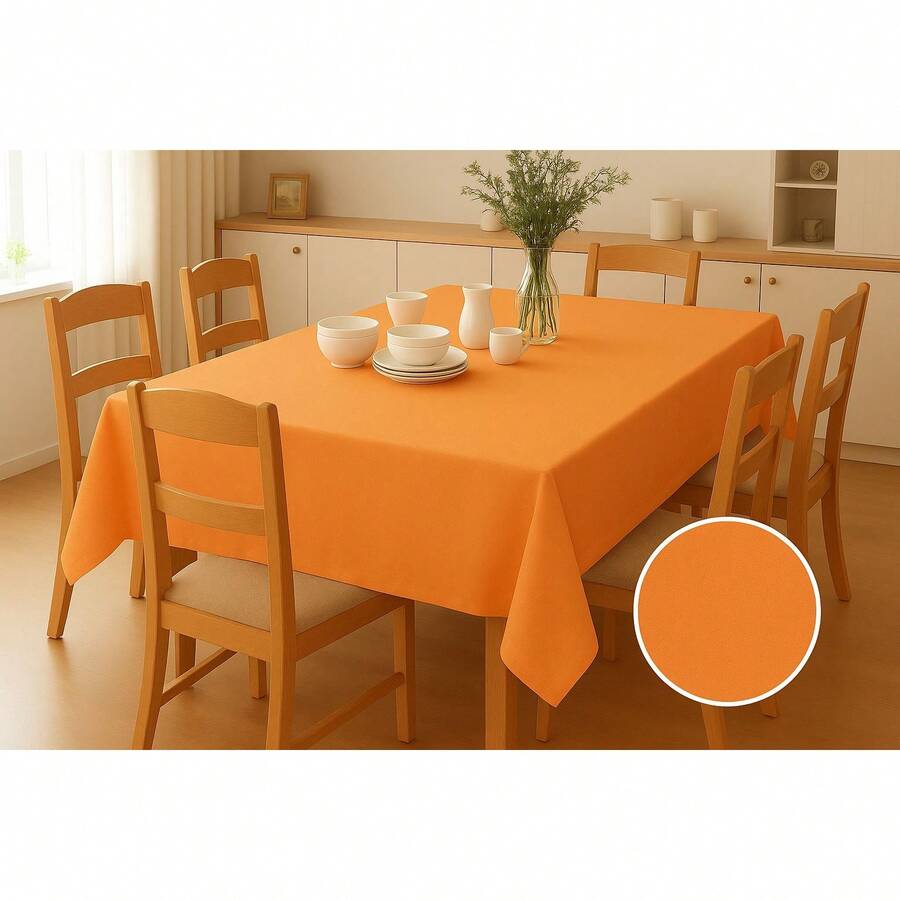 Oxford 6-Seater Tablecloth With Hemmed Finish - 亮橙色 - 查看 1