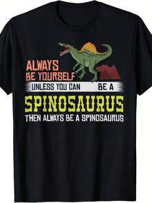 Spinosaurus Dinosaur Gift Skull Skeleton T-Shirt - Style 11 - View 1