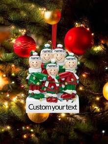 Decorazioni natalizie personalizzate, decorazione natalizia per albero di Natale personalizzata per famiglia. Ornamenti personalizzati con 1-8 nomi. Decorazione natalizia personalizzata "Miglior famiglia 2025".