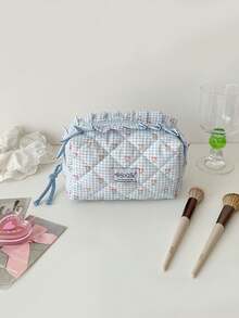 1pc Berry Color Lace Large Capacity Portable Cosmetic Bag With Zipper Closure, Suitable For Storing Lipstick, Makeup Brushes, Skincare Products, Phone, Coins, Small Items, For Home, Travel, Vacation, Wedding, Bridesmaid Gift, Mother's Gift, Birthday Gift, Cruise Essential, Christmas Gift, Makeup Bag, Travel, Women Travel Essential Gift, Cosmetic Bag - Multicolor - View 20