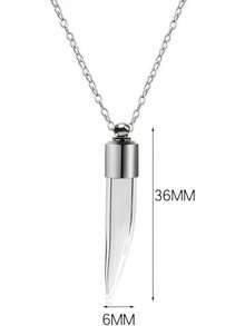 Blood Vial Necklace Stainless Steel Glass Heart Vial Perfume Bottle Cremation Urn Pendant Necklace For Women Keepsake Memorial Jewelry2025 - 4 - 查看 3