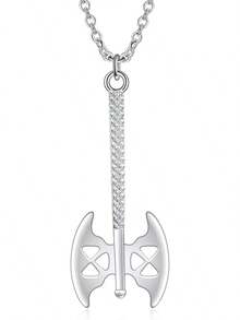 Lord Of The Ring/Arwen Evenstar/Elven Green Tree Leaf/Thorin Oakenshield Necklace Lord Of The Ring Pendant Necklace With Cubic Zirconia,Elvish Jewelry For Women2025 - 吉姆利雙刃斧項鍊 - 查看 11
