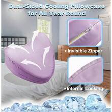 - Funda de almohada de satn para almohada de apoyo de espuma para piernas y rodillas, funda de almohada de satn con cierre mejorada, funda de almohada de repuesto gris - Púrpura ruborizado - Ver 5