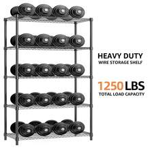 M MZG 1250 Lbs/1000 Lbs Heavy Duty Storage Shelf,  NSF-Certificate Industrial Metal Steel Wire Shelving Unit For Garage, Pantry, Laundry Room & Kitchen Organization, Easy Assembly Metal Rack, Black 13.8" D X 35.4" W - 黑色 - 查看 8
