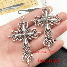 6 件大号十字架吊坠钥匙扣套装 - DIY 工艺用品，适用于项链、手链、钥匙扣和包包饰物 - 均碼 - 查看 16