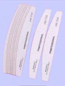 5Pcs/10Pcs Grey Nail Art File Half Moon Buffer Block Double Sided Manicure Files Sticks Nail Salon Tools - Grey - View 3