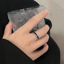 6mm White/Black Ceramic Rings Plus Cubic Zirconia For Women Comfort Fit Engagement Wedding Band Size 5-122025 - 6mm Black+Silver - View 10