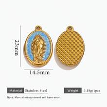 1 szt. Stal nierdzewna 18K pozłacana olejkiem kroplowym i diamentami, wielostylowe wisiorki DIY, zawieszki z zawieszkami, akcesoria do tworzenia biżuterii, akcesoria do tworzenia biżuterii damskiej ze stali nierdzewnej, biżuteria damska ze stali nierdzewnej, akcesoria damskie, odpowiednie do codziennego noszenia przez kobiety i na okazje, na prezent - wisiorek - Zobacz 15