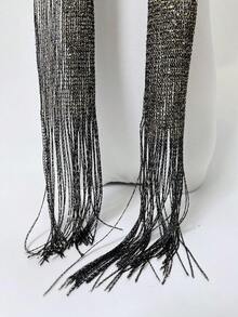 1pc Fashionable & Versatile Women Scarf With Tassels For Dress - 彩色 - 查看 3