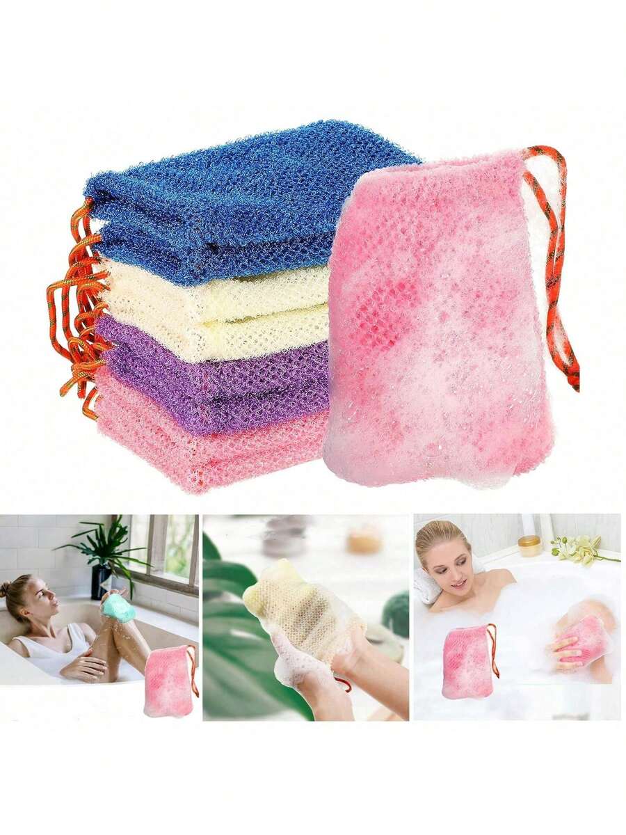 1 件装肥皂袋肥皂袋去角质皂网肥皂网袋沐浴皂架泡沫泡沫网肥皂袋适用于女士男士女孩洗碗厨房用品家居浴室装饰户外旅行家庭学校等。 - 均碼 - 查看 1