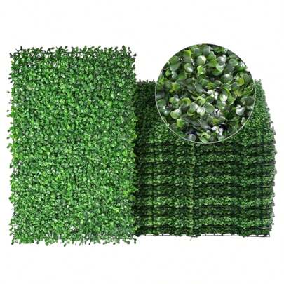 10/20 PZS, Panel de Muro Artificial Verde de 60x40 cm, Follaje Sintético, Para Pared, Valla o Cerca, Jardín, Patio, Decoraciones de pared para el Hogar, Jardín u Oficina, Muro de follaje, Jardín Vertical, Pantalla de Privacidad.