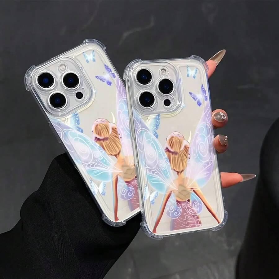 Fairy Tale Forest Princess Elf Pattern Phone Case Compatible With Iphone 16 15 14 13 12 11 Pro Max X XR XSMAX 8 7 Plus, Shockproof Transparent Soft Back Cover. - Clear - View 1