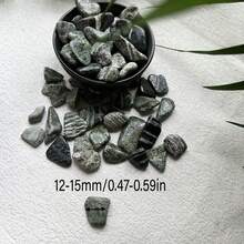 100 جرام من حجر الزيبرا الأخضر الطبيعي الكبير، مناسب لديكور المنزل وحوض السمك والأحواض المائية والنوافير وديكور المكتب وحشو المزهريات وتنسيق النباتات والتجميع والهدايا - أخضر - مشاهدة 4