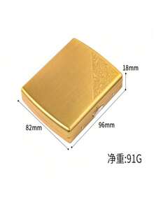 1 件高品质奢华金属烟盒，拉丝表面，20 容量翻盖烟盒，防潮、防压，简约便携设计，适合男女各种场合 - 彩色 - 查看 8