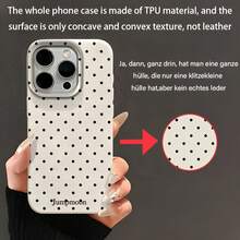 1个波点纹理哑光乳白色全包防震TPU时尚手机壳,适用于 16/15/14/13/12/11/17 Pro Max、A5/54/53/52/51、S25/24/23/22/21系列,男女通用 - 彩色 - 查看 5