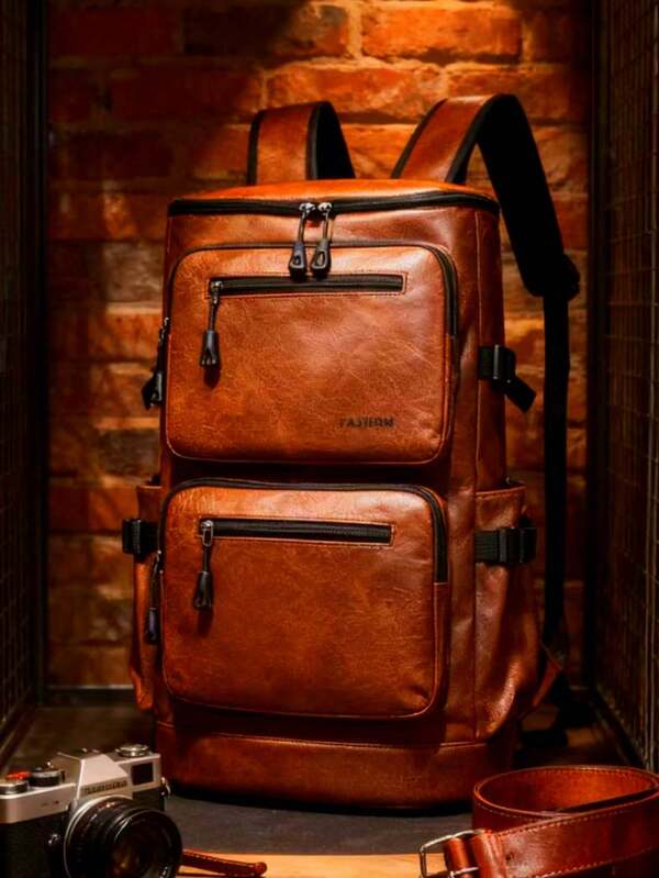 حقيبة ظهر وحقيبة كتف من البولي يوريثان للرجال، مناسبة للسفر والتنقل والاستخدام اليومي والأنشطة الرياضية والأعمال، متعددة الاستخدامات والأغراض، متعددة الطبقات والأقسام، مقاومة للماء والخدش والتلف، هدية مناسبة لعيد الأب وعيد الحب وأعياد الميلاد للصديق أو الأب