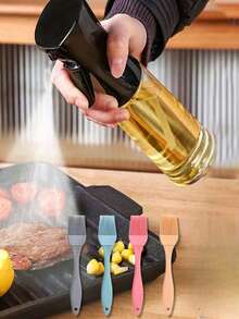 1个高压喷雾瓶，可重复灌装喷雾油壶，超细水雾保湿瓶，旅行透明便携喷雾瓶，喷雾瓶，油喷雾，保湿油喷雾厨房控油瓶，适用于厨房、餐厅、美发店、花园 - 彩色 - 查看 6