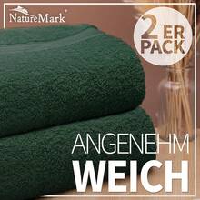 NatureMark 2 Pack Shower Towels Premium Quality 70 X 140 Cm Shower Towel Double Pack, 70 X 140 CM - Dark Green - View 3