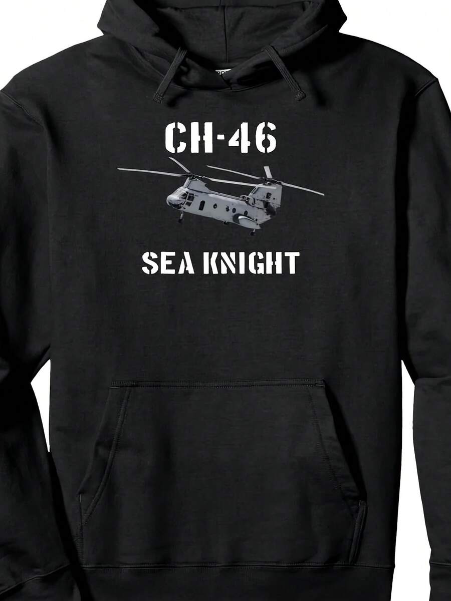Ch-46 Sea Knight Helicopter Tshirt Pullover Hoodie - 款式11 - 查看 1