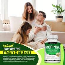 Free Shipping - Moringa Capsules 1200mg - Pure Moringa Powder For Immune, Gut Health 90 Capsules, Daily Health Care, For Women, For Men - No flavor - 查看 7