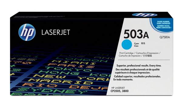  Cartouche de toner LaserJet cyan d'origine HP 503A