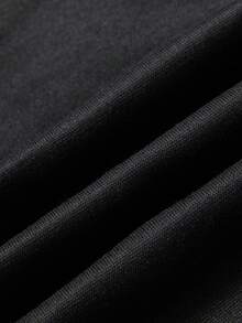 Plus Size Men's Solid Color Hoodie, Fashion & Versatile - Black - View 5