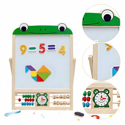 Pizarra Recreativa Multifuncional Doble Cara 400 Juegos De Estilo Rana 400 Juegos De Estilo Oso Caballete Infantil Tablero De Dibujo Placa Magnetica Abaco Material Didactico Para Niños Desarrolla Las Habilidades De Tus Hijos Diviertete Y Aprende Gran Estetica Gran Calidad Casa Oficina Trabajo Bonito Presente Cualquier Ocasion Regalo Para Estudiantes Regalo De Cumpleaños Regalo Para Navidad Regalo Dia Del Padre Regalo Dia Del Niño Regalo Dia De Las Madres Regalo Para Niños Y Niñas W3522 - Pizarra Rana