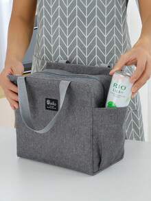 1 件午餐袋保温午餐袋热袋双口袋午餐袋大容量学生餐加厚铝箔便携式保温盒午餐袋午餐盒午餐盒午餐容器保温午餐袋适用于旅行野餐户外学校工作露营办公室女士男士学生旅行必需品学校用品大学必需品午餐盒袋假期女士学校包学校配件 - 彩色 - 查看 5