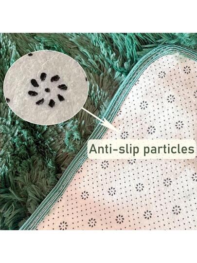 Moderne Indoor Shaggy Vloerkleed Bedroom Living Room Dorm Home ative Polyester Fiber, Sponge Filling Lightweight Dark Groen Plush Area Rugs Super Zachte Comfy Accent Festive Vloer Tapijt view 5