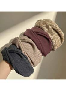 1 chiếc băng đô dày màu trơn thời trang, đa năng và phù hợp cho đi chơi, hẹn hò, tụ họp và trang trí tóc, băng đô cài tóc, phụ kiện tóc cho nữ, phụ kiện đội đầu - Nhiều màu - Xem 5