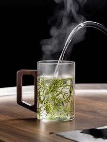 1 cốc cà phê thủy tinh chịu nhiệt có tay cầm bằng gỗ, cốc uống nước bằng thủy tinh trong suốt thích hợp cho trà, sữa, trà sữa trân châu, nước, latte, espresso, matcha, nước ép, cappuccino, lý tưởng cho gia đình, quán cà phê, nhà bếp, quà tặng ngày Valentine, quà tặng giáo viên, quà sinh nhật. - Nhiều màu - Xem 5