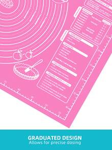 1 Pc Powder/Blue Pastry Mat, EVA Mat For Baking, Rolling, Kneading, Bread, Candy, Biscuit & Pastry Making, Kitchen Cooking, Baking Tools, Kitchen Gadgets, Kitchen Accessories, Household Kitchen Supplies, Kitchen Kitchen Supplies, Baking Equipment, Bread Making - 1PC - View 4