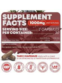 Bestseller!Fadogia Agrestis 1000mg Per Serving Supplement - Potent Extract To Increase Energy, Athletic Performance & Muscle Mass - Supplements, Made In The USA (60 Capsules).Supplement Vitamin,Free Shipping. - 法多賈.阿格雷斯特斯 - 查看 6