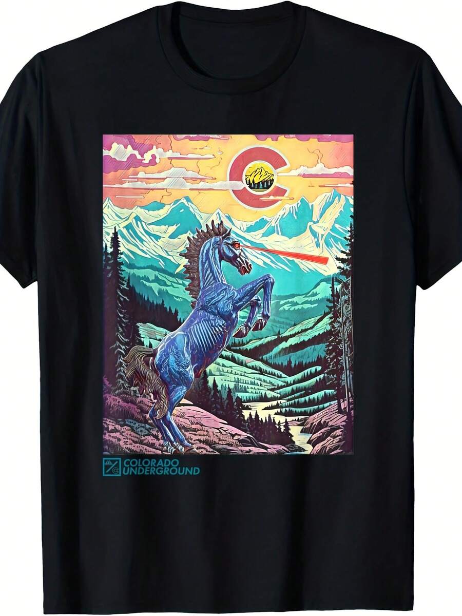 Colorado BDemon Horse T-Shirt - 款式10 - 查看 1