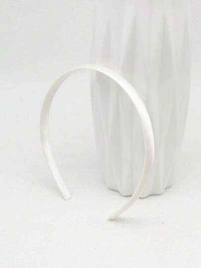 1pc Simple White Headband For Kids, Versatile Casual Girls Decorative Headband, Children's Accessory Hair Band, Black/Red Decor, Suitable For Daily Wear, School, Festivals, Parties