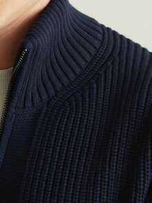 GRDR Men's Casual Long Sleeve Zip-Up Cardigan Sweater, Versatile For Daily Wear