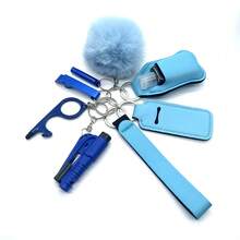 Bộ 9 móc khóa đa năng tiện dụng dành cho nữ, bộ móc khóa tự vệ an toàn và phụ kiện móc khóa. - Nhiều màu - Xem 8