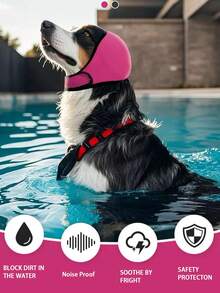 1pc Noise-Canceling Dog Earmuffs, Dog Hat - Adjustable Hearing Protection Earmuffs With Soft Ear Pads, Ideal For Swimming, Traveling, Fireworks, Thunderstorms, Polyester Material, Designed For Hearing Safety, Dog Ear Protection, Comfortable Fit, Outdoor Enthusiasts, Noise Prevention, Dog Accessories