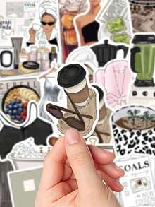 50Pcs Exquisite Girl Stickers Waterproof PVC Gift Cartoon Decoration Scrapbook Laptop Luggage Guitar Water Cup Phone Case DIY Decal