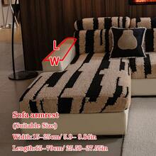 1pc Thick Warm Jacquard Soft Velvet Anti-Slip Sofa Seat Cushion Cover, Style Soft & Skin-Friendly Pet-Proof Elastic Sofa Slipcover, Autumn/Winter Anti-Scratch Sofa Skirt Suitable For L-Shaped Combination Sofa And 1/2/3/4 Seat Sofa (Sold Individually) - Coffee Brown - View 15