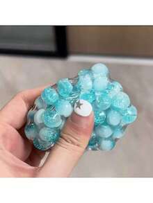 Bola Macia de Cristal Azul Gelo com Pérola, Brinquedo de Recompensa para Sala de Aula Infantil, Bola Criativa Macia Altamente Atraente para Alívio de Estresse, Brinquedo de Alívio de Estresse, Brinquedo Infantil - Multicolorido - Visão 3