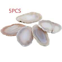 5/10/15/20 Stück Achat Licht Tisch Scheiben, Heilkristalle Geoden Steine, asymmetrische Heim Dekoration Schmuckherstellung, elegantes Grau, für Balance und Harmonie, Glück und spirituelle Energie